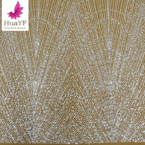 Vải ren lưới đính sequin, hạt cườm và ngọc trai cao cấp HY2206 dành cho váy cưới phong cách châu Âu - Product Image 4