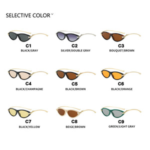 Lunettes de soleil ovales tendance œil-de-chat avec nœud en corde, style européen et américain haut de gamme, verres optiques UV400, collection 2025 - Product Image 5