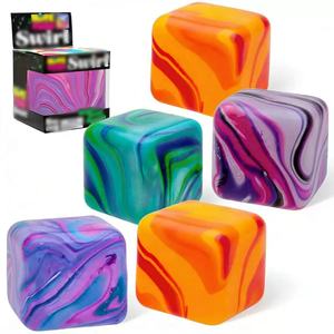 Fidget <b>Cubes</b> Tpr Soft Squishy Ice <b>Cube</b> Stress Relief <b>Toy</b> For Kids And Adults Unisex 8 Years And Older Geometric Shape - Product Image 3