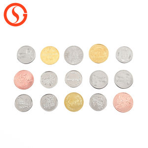 Logo personnalisé pour jeton de jeux d'amusement à <span class=keywords><strong>prix</strong></span> d'usine en argent et or en laiton - Product Image 1