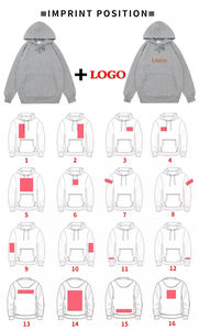 Sudadera con capucha con logotipo personalizado de alta calidad 400gsm algodón Terry hombros caídos de gran tamaño Sudadera con capucha básica para hombre Sudadera con capucha bordada personalizada - Product Image 5