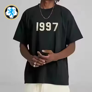 T-shirt da uomo personalizzata con logo stampato, di alta qualità, traspirante, oversize, girocollo, stile hipster/<span class=keywords><strong>camicia</strong></span> - Product Image 1