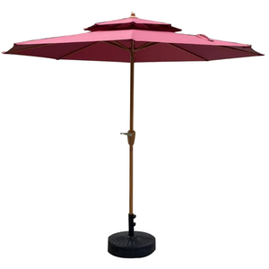 Parasol de terrasse haut de gamme à double colonne centrale pour l'extérieur, idéal pour la protection solaire dans les jardins, villas, maisons, sur les plages, balcons et pour le <span class=keywords><strong>camping</strong></span>. - Product Image 1
