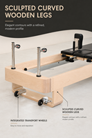 Tmax Studio Pilates Reformer en Bois d'Érable, Cama De Pilates, Nouveau Design Exclusif pour Usage Commercial avec ressorts allemands, certifié CE ISO