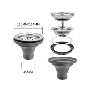 Escurridor de cesta de acero inoxidable para cocina, tapón de drenaje para fregadero de cocina, estilo americano, suministro directo de fábrica - Product Image 5