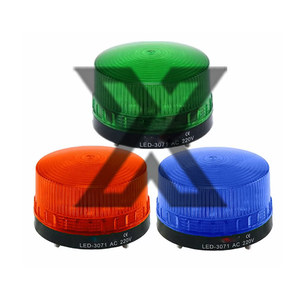 Luz de Advertencia Intermitente Compacta LED-3071, Luz de Advertencia de un Solo Color, Roja, Amarilla y Verde - Product Image 1