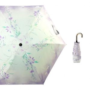 Parapluie manuel classique et original, léger, avec cadre en aluminium, poignée en J, pliable en 3 sections, pour enfants, utilisation à la plage, logo personnalisable, en tissu pongé. - Product Image 2