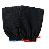 Gants exfoliants verts de bain en gros d'usine Hamam naturel gant de gommage corporel Kessa marocain