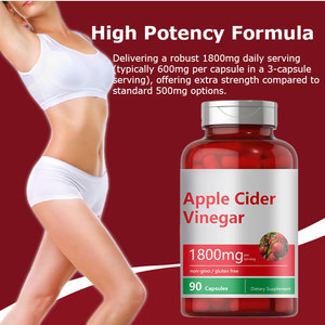 Apple Vinegar Capsules non-GMO, gluten-<b>free</b>, supports metabolism & <b>weight</b> management, avoids acetic acid irritation. - Product Image 3