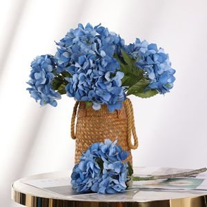 <b>Artificial</b> <b>Hydrangea</b> Single Stem Pink Silk <b>Flower</b> Natural Touch Home Decor Wedding Props - Product Image 2