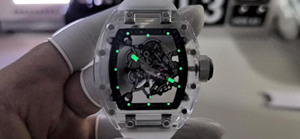 The 2026 Oem logo Best-selling Transparent Crystal <b>Skeleton</b> 055 <b>Automatic</b> Mechanical Tourbillon <b>Watch</b> - Product Image 3