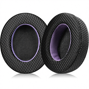 Jomwag Bantalan Telinga Pengganti Berbahan Jaring Bernapas untuk Kingston Flight/Alpha/Cloud/Stinger/Cloud X Hitam/Ungu Buatan Cina Non-Privat - Product Image 1
