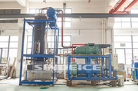 Machine à glace industrielle SINDEICE OEM/ODM de 30 tonnes, produisant de la glace comestible pure de 28/35 mm avec compresseur Bitzer pour usine de glace