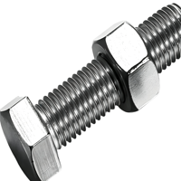 Vis hexagonale en acier inoxydable SS304 A2, boulon hexagonal DIN 933 DIN 931, à filetage total ou partiel, sur mesure