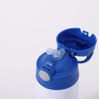 Gobelet droit isotherme en acier inoxydable de 350 ml (12 oz) pour enfants, avec couvercle à clapet, sans BPA, écologique, avec paille, pour sublimation - Vente en gros