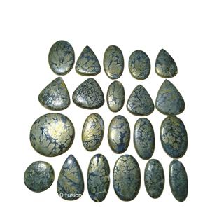 Marcasite de qualité supérieure, 100% Agate naturelle, cabochons de formes variées, pierres précieuses en vrac, 20-45mm, 8-12g, pour la fabrication de bijoux - Product Image 1