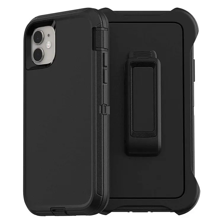 Drop Protection Full-Body Rugged Heavy Duty Multi-layer for iPhone 11 Case Defender, Defender Case for iPhone 11 with Belt Clip