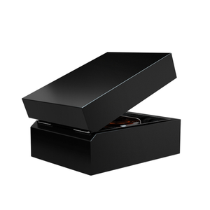 Elegante Caja de Almacenamiento Rectangular Negra de Alto Brillo, Paquete de Madera MDF Cortada con Láser para Perfumes, Personalizada, de Alta Gama, Hecha a Mano, para Cuidado Personal - Product Image 4