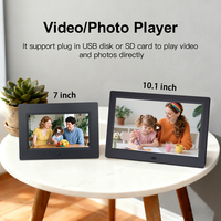 7 ve 10.1 İnç Dijital Fotoğraf Çerçevesi, Video Müzik Fotoğraf Otomatik Döndürme Takvim Saat Dijital Alarm Saatli Dijital Fotoğraf Çerçevesi