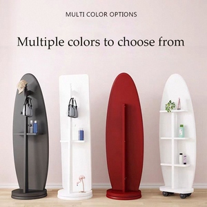 Hiện Đại Cổ Phong Cách Đầy Đủ Chiều Dài Đồ Trang Sức Tổ Chức <span class=keywords><strong>Magnifying</strong></span> Tính Năng Nâu Cổ Gỗ Khung Kính Lưu Trữ Cho Sàn Gương - Product Image 3