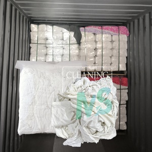Chiffons de nettoyage compressés en coton blanc trié, pour l'entretien des plateformes marines et le nettoyage des ponts industriels - Product Image 1
