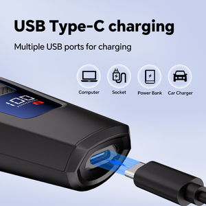 USB Có Thể Sạc Lại Máy Cạo Râu Điện Có Thể Điều Chỉnh Lược Râu Tông Đơ Với Hiển Thị Kỹ Thuật Số Lưỡi Thép Không Gỉ Cho Nhà Khách Sạn Sử Dụng - Product Image 3