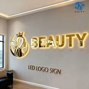 ป้ายตัวอักษร LED สแตนเลสแบบกำหนดเองสำหรับภายนอกอาคาร พร้อมไฟแบ็คไลท์ 3 มิติ สีทองขัดเงา ป้ายตัวอักษรเรืองแสง - Product Image 3