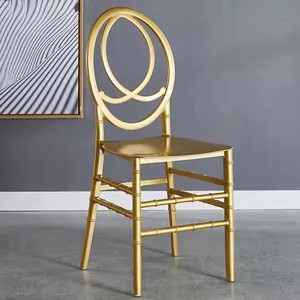 Hotel Furniture Gold <strong>White</strong> Stackable <strong>Hall</strong> Chairs Banquet Chiavari Hotel Banquet Chair - Product Image 1