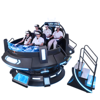 Funspace Guangzhou Factory Wholesale 5 Seats  Roller Coaster Equipment Virtual Reality Interactive  Multiplayer 9D VR Simulator
