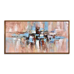 Handmade Modern Art Landscape Canvas Living Room Wall Decor Abstract City Paintings