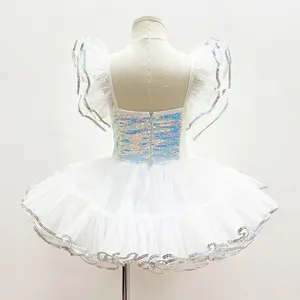 P00024 Vestido de balé tutu de alta qualidade para meninas, fantasia de princesa para festa e performance de palco, roupa de dança infantil, fantasia