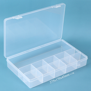 SUNSHING 11 Grid Clear <b>Plastic</b> Storage Box Portable <b>Bead</b> Organizer for Jewelry Necklaces Hair Accessories and Craft Supplies - Product Image 1