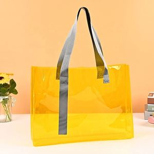 Bolsa de Mano de PVC Transparente Iridiscente, Colorida, de Gran Capacidad, con Dos Asas, para Compras, Picnic y Actividades Diarias - Product Image 5
