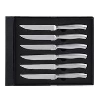 Couteau de cuisine électrique professionnel en acier inoxydable pour couper les steaks, 5 pouces, écologique avec manche en acier en forme d'abeille
