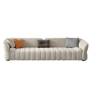 Nordic light luxury fabric sofa modern living room furniture multi-seat sofa
