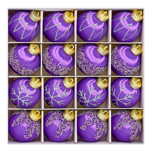 TANGXI Boules <span class=keywords><strong>de</strong></span> Noël transparentes faites à la main <span class=keywords><strong>de</strong></span> 6 cm, décorations neuves peintes <span class=keywords><strong>au</strong></span> <span class=keywords><strong>fil</strong></span> <span class=keywords><strong>de</strong></span> <span class=keywords><strong>soie</strong></span> pour pendentifs d'arbre, ornements <span class=keywords><strong>de</strong></span> Noël, lot <span class=keywords><strong>de</strong></span> 16 - Product Image 2