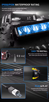 Aurora Brevet Série de lumières RVB sans vis à double rangée 4X4 Barre lumineuse à LED universelle pour voiture en stock