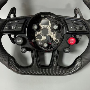 Volant en carbone <span class=keywords><strong>S</strong></span>-<span class=keywords><strong>Line</strong></span> avec bouton de démarrage pour <span class=keywords><strong>Audi</strong></span> Q8 SQ8 A3 8v A4 B8 B9 <span class=keywords><strong>A5</strong></span> A6 C7 A7 S3 S4 RS3 RS5 RS7 RS6 C8 - Product Image 5