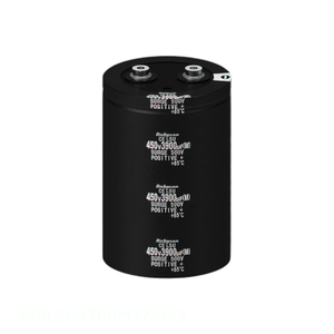 Condensador de Canal de Fabricante CAP ALUM 4700UF 20% 450V SCREW Montaje en Chasis 4700 uF 450LSU4700M77X143 - Product Image 1