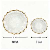 Assiettes en plastique de haute qualité de 10 pouces, assiettes en plastique transparentes pour les fêtes, les anniversaires, les mariages, les pique-niques, vaisselle de table