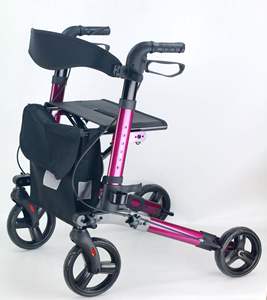 Deambulatore Medico Pieghevole Regolabile in Altezza con Borsa per la Spesa - Ausilio per la Mobilità Elegante e Funzionale - Product Image 4