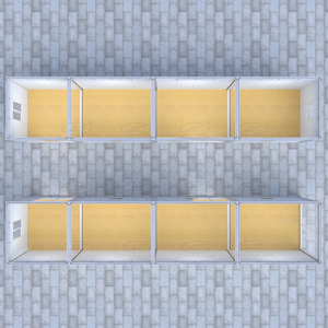 Đúc sẵn 40ft & 20ft sợi thủy tinh văn phòng lưu trữ <span class=keywords><strong>container</strong></span> 6 x 240mit xấu phẳng gói cho khách sạn làm bằng bánh sandwich panel thép - Product Image 4