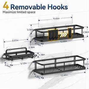 Estante de Esquina Moderno de Doble Nivel para Baño, de Plástico y Metal, para Inodoro, Lavabo y Accesorios de Baño, para Sala de Estar - Product Image 2