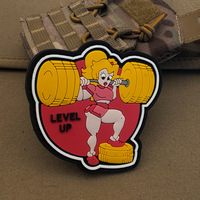 Patch décoratif brodé en PVC 3D à scratch, série Fitness, le plus vendu, pour sacs à dos et vêtements de sport