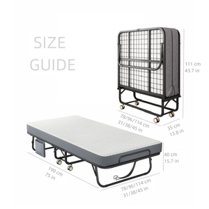 <span class=keywords><strong>Lit</strong></span> pliant portable en métal simple et au design moderne pour adulte <span class=keywords><strong>Lit</strong></span> pliable avec matelas pour bureau <span class=keywords><strong>d</strong></span>'invités - Product Image 2