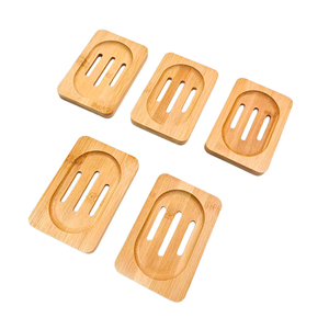 Support de Savon <span class=keywords><strong>en</strong></span> <span class=keywords><strong>Bambou</strong></span> Naturel, Plateau de Rangement Portable pour Savon, Boîte Conteneur pour Salle de Bain - Product Image 1