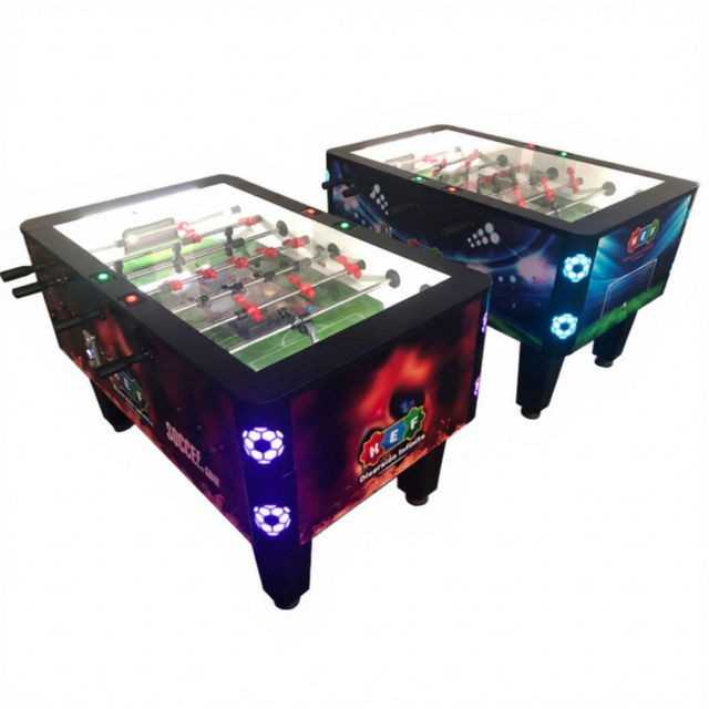 New Fashion Metal Electronic Coin Operated LCD Screen Foosball/Soccer Game Table with 1 Year Warranty