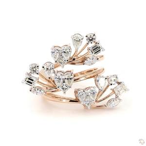 Exclusive Gold <b>Diamond</b> <b>Ring</b> for Women Premium Elegant Fine Jewelry Wedding Celebration Daily Fashion Wear - Product Image 1
