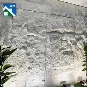 زينة داخلية مقاومة للماء حضارية حجر PU 3D تزيين من البولي يوريثين لوح حجر صناعي للحائط