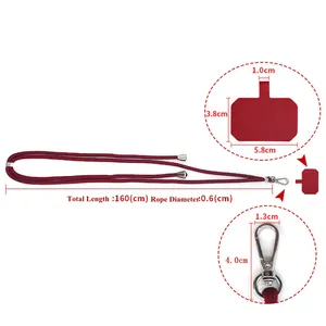 Hot Bán Có Thể Điều Chỉnh Kim Loại Vòng Clasp Điện Thoại Di Động Dây Trở Lại Sticker Điện Thoại Di Động Dây Buộc Polyester Bện Lại Sticker Dây Buộc - Product Image 5
